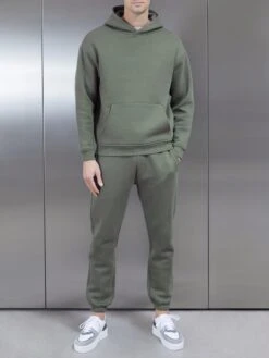 Relaxed Fit Hoodie In Olive -Cheap Shirts Shop RelaxedFitHoodieinOlive2