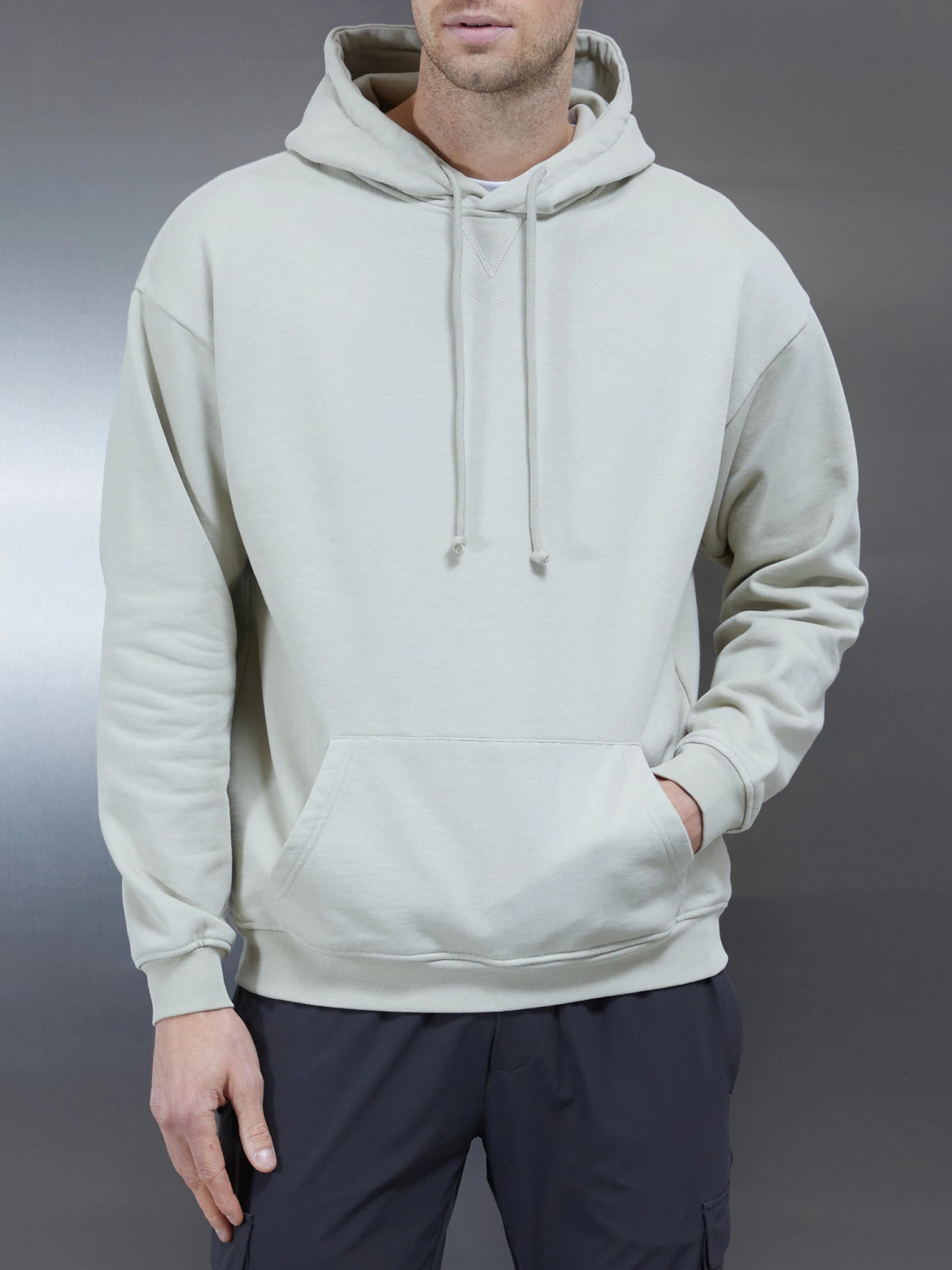Relaxed Fit Hoodie In Sage 3 Relaxed Fit Hoodie In Sage