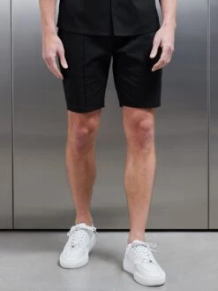 Seersucker Short In Black 12 Seersucker Short In Black -Cheap Shirts Shop SEERSUCKER SHORT IN BLACK 0882