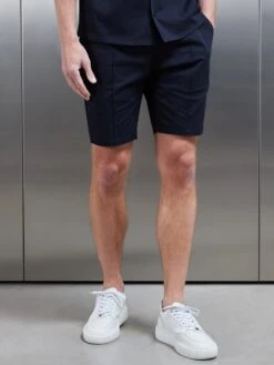 Seersucker Short In Navy