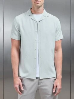 Seersucker Short Sleeve Revere Collar Shirt In Sage 15 Seersucker Short Sleeve Revere Collar Shirt In Sage -Cheap Shirts Shop SEERSUCKER SS REVERE COLLAR SHIRT IN SAGE 218 f0bcf426 8682 468b 9858 bb2936d7faff
