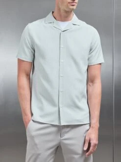 Seersucker Short Sleeve Revere Collar Shirt In Sage 19 Seersucker Short Sleeve Revere Collar Shirt In Sage -Cheap Shirts Shop SEERSUCKER SS REVERE COLLAR SHIRT IN SAGE 244 4293e446 8aaf 44f1 a3e9 519e0aa2b930
