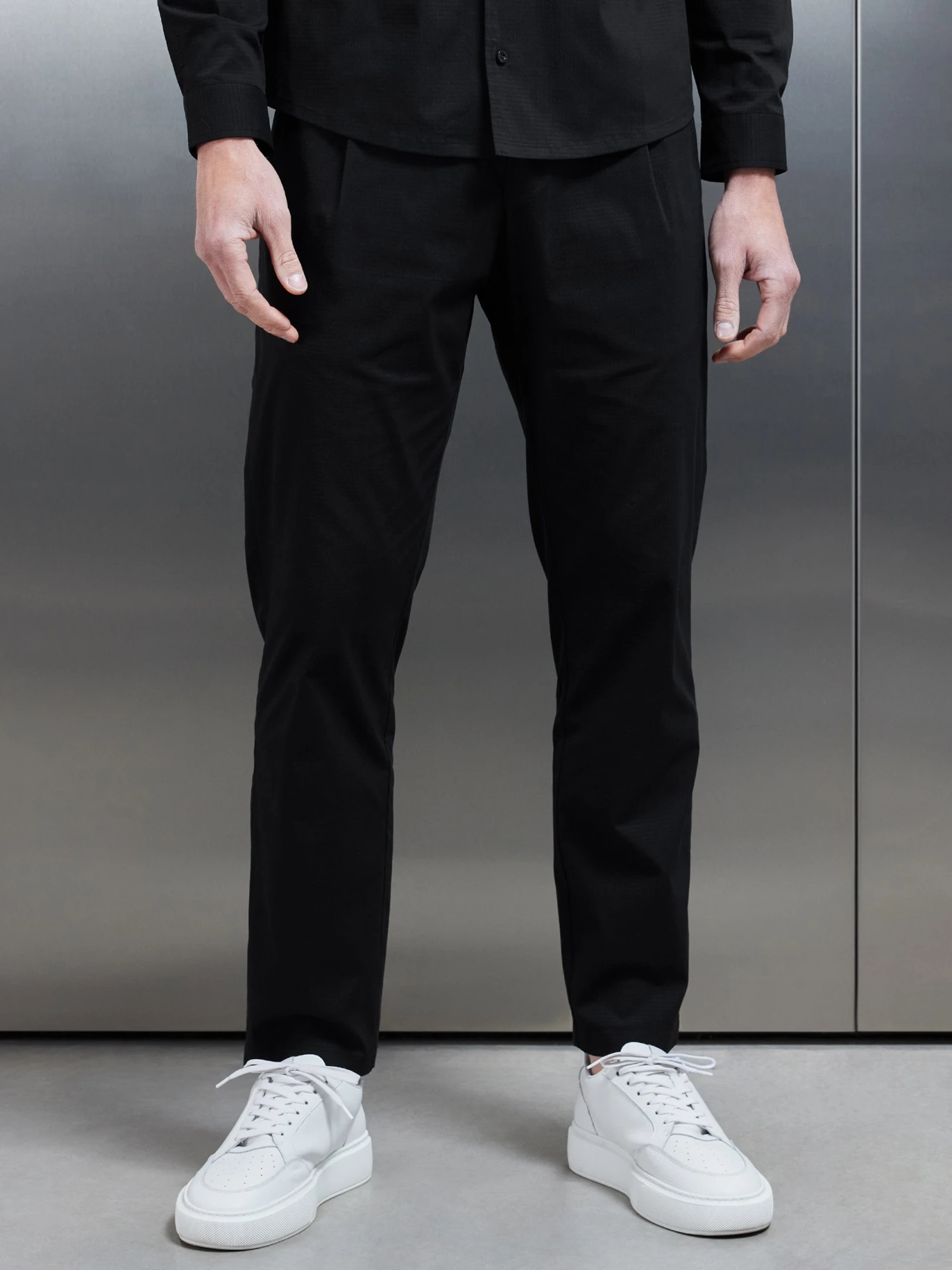 Seersucker Trouser In Black 8 Seersucker Trouser In Black - Image 6