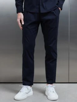 Seersucker Trouser In Navy -Cheap Shirts Shop SEERSUCKER TROUSER IN NAVY 0364