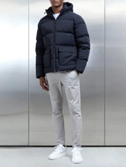 Short Down Parka In Black -Cheap Shirts Shop SHORTDOWNPARKA BLACK 1622