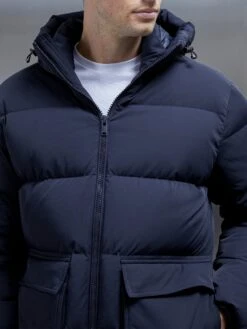 Short Down Parka In Navy -Cheap Shirts Shop SHORTDOWNPARKA NAVY 1510