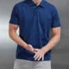 Mercerised Supima Cotton Button Polo Shirt In Navy -Cheap Shirts Shop SUPIMA POLO NAVY 0092