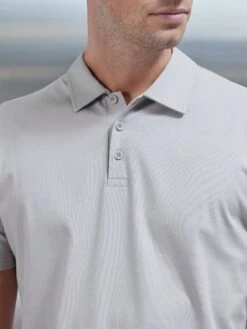 Mercerised Supima Cotton Button Polo Shirt In Stone -Cheap Shirts Shop SUPIMA POLO STONE 0024