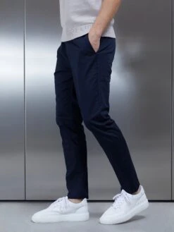 Tailored Cotton Side Adjuster Chino Trouser In Navy -Cheap Shirts Shop TAILOREDSIDEADJUSTERTROUSERSINNAVY6837