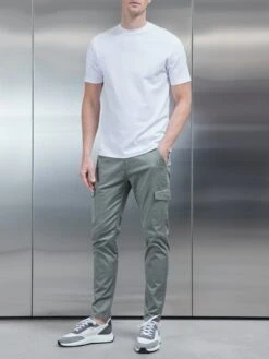 Tailored Cotton Cargo Pant In Olive 9 Tailored Cotton Cargo Pant In Olive -Cheap Shirts Shop TAILORED CARGO PANT OLIVE 0043