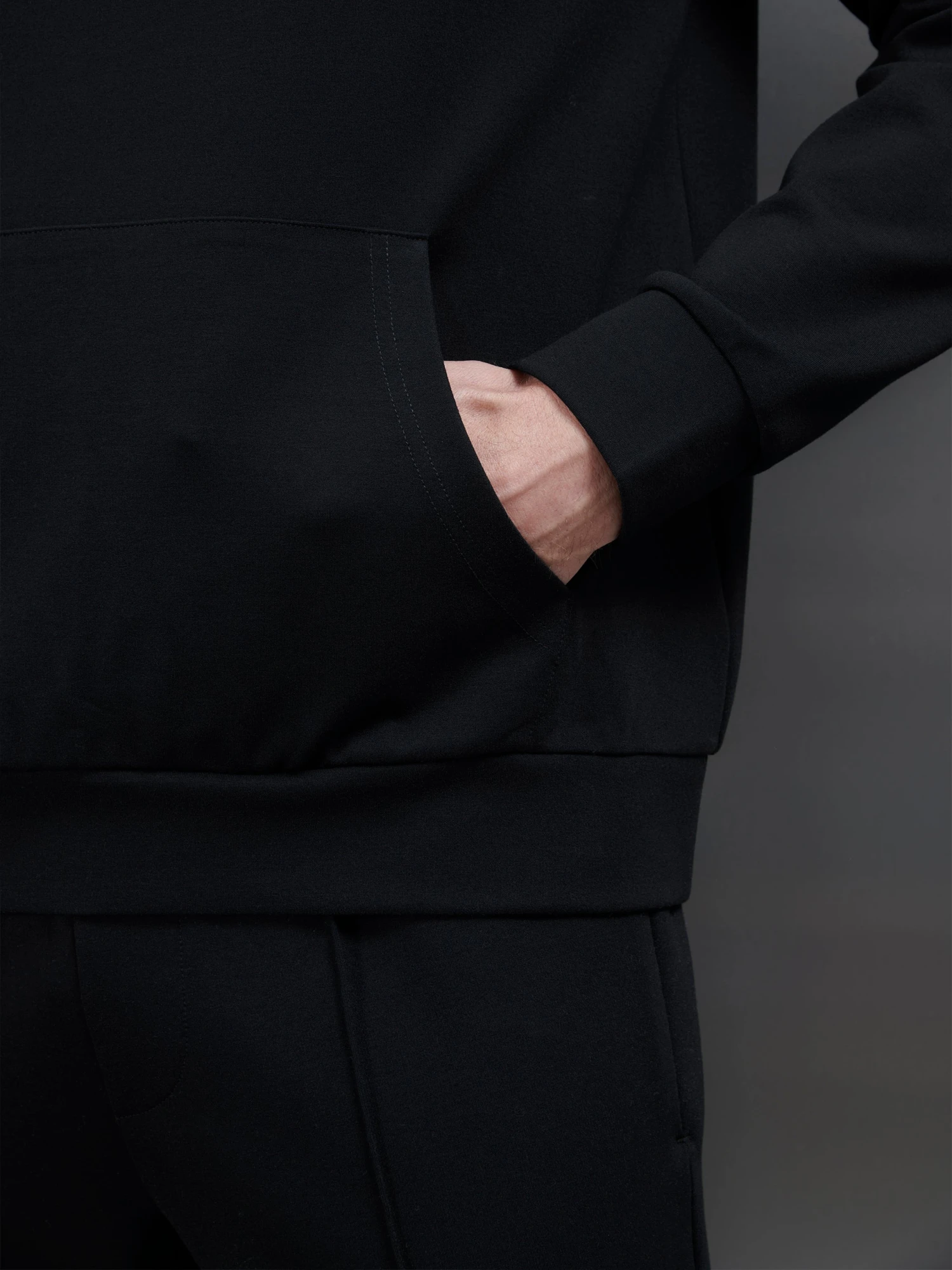 Technical Jersey Hoodie In Black 6 Technical Jersey Hoodie In Black - Image 4