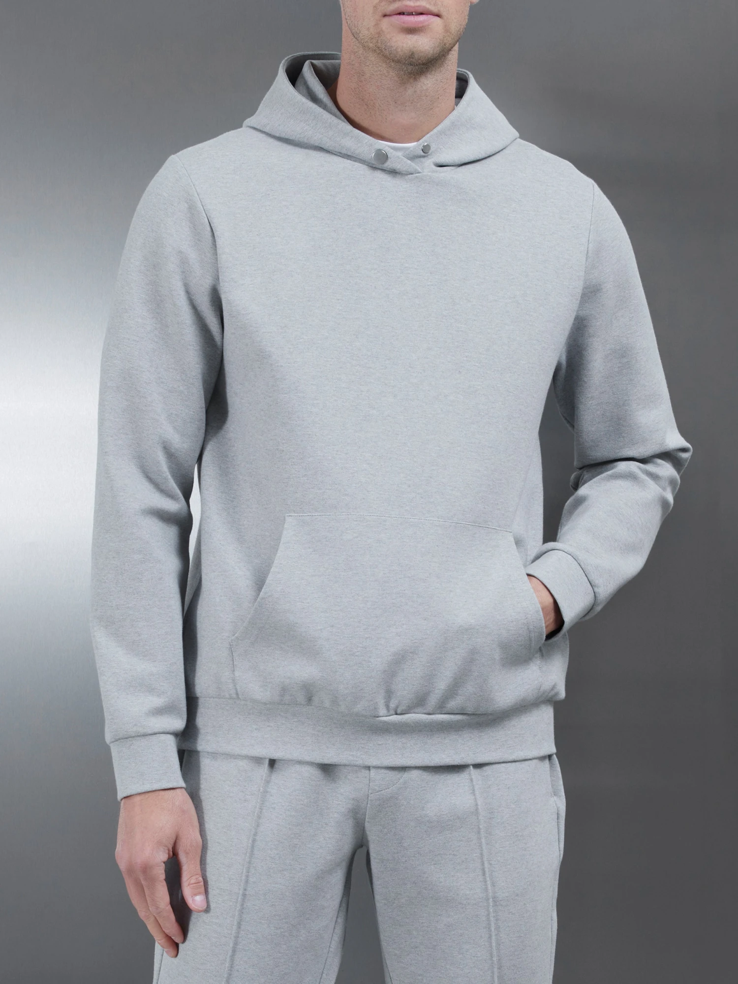 Technical Jersey Hoodie In Marl Grey 3 Technical Jersey Hoodie In Marl Grey