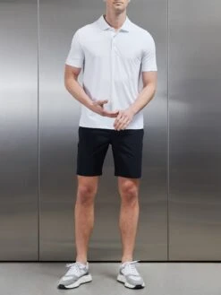 Technical Polo Shirt In White -Cheap Shirts Shop TECHNICAL BUTTON POLO SHIRT IN WHITE 24887