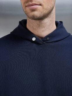 Technical Jersey Hoodie In Navy -Cheap Shirts Shop TECHNICAL JERSEY HOODIE IN NAVY 0124