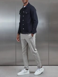 Technical Jersey Overshirt In Black -Cheap Shirts Shop TECHNICAL JERSEY OVERSHIRT IN BLACK 5693