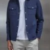 Technical Jersey Overshirt In Navy -Cheap Shirts Shop TECHNICAL JERSEY OVERSHIRT IN NAVY 5593