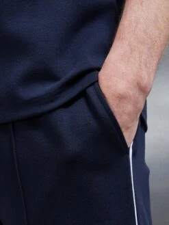 Technical Jersey Piping Short In Navy -Cheap Shirts Shop TECHNICAL JERSEY PIPING SHORT IN NAVY 0183