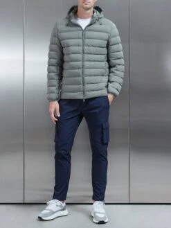 Technical Down Jacket In Olive -Cheap Shirts Shop TECHNICAL PUFFER DOWN JACKET OLIVE 0117