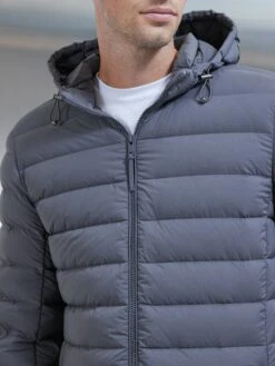 Mid Length Technical Down Jacket In Charcoal 12 Mid Length Technical Down Jacket In Charcoal -Cheap Shirts Shop TECHNICAL PUFFER DOWN MIDLENGTH GREY 0218