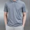 Technical Zip Polo Shirt In Dark Stone -Cheap Shirts Shop TECHNICAL ZIP POLO SHIRT IN DARK STONE 8890