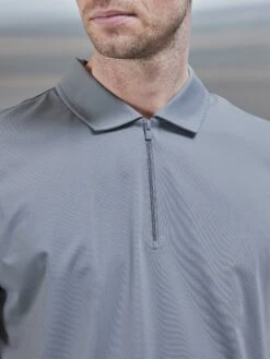 Technical Zip Polo Shirt In Dark Stone 8 Technical Zip Polo Shirt In Dark Stone -Cheap Shirts Shop TECHNICAL ZIP POLO SHIRT IN DARK STONE 8895