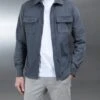 Textured Overshirt In Grey -Cheap Shirts Shop TEXTUREDOVERSHIRT GREY 1050