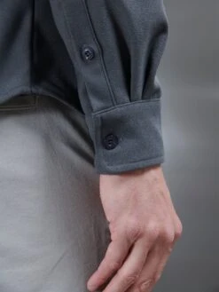 Textured Overshirt In Grey -Cheap Shirts Shop TEXTUREDOVERSHIRT GREY 1061