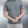 Textured Egyptian Cotton Polo Shirt In Sage -Cheap Shirts Shop TEXTURED EGYPTIAN COTTON SAGE 0159