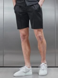 Textured Interlock Short In Black