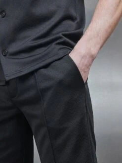 Textured Interlock Short In Black 8 Textured Interlock Short In Black -Cheap Shirts Shop TEXTURED INTERLOCK REVERE COLLAR SHIRT IN BLACK 9082