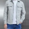 Textured Overshirt In Stone -Cheap Shirts Shop TEXTURED OVERSHIRT STONE 0013