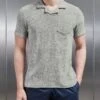 Towelling Revere Collar Polo Shirt In Stone 2 Towelling Revere Collar Polo Shirt In Stone -Cheap Shirts Shop TOWELLING REVERE COLLAR SHIRT IN STONE 0374