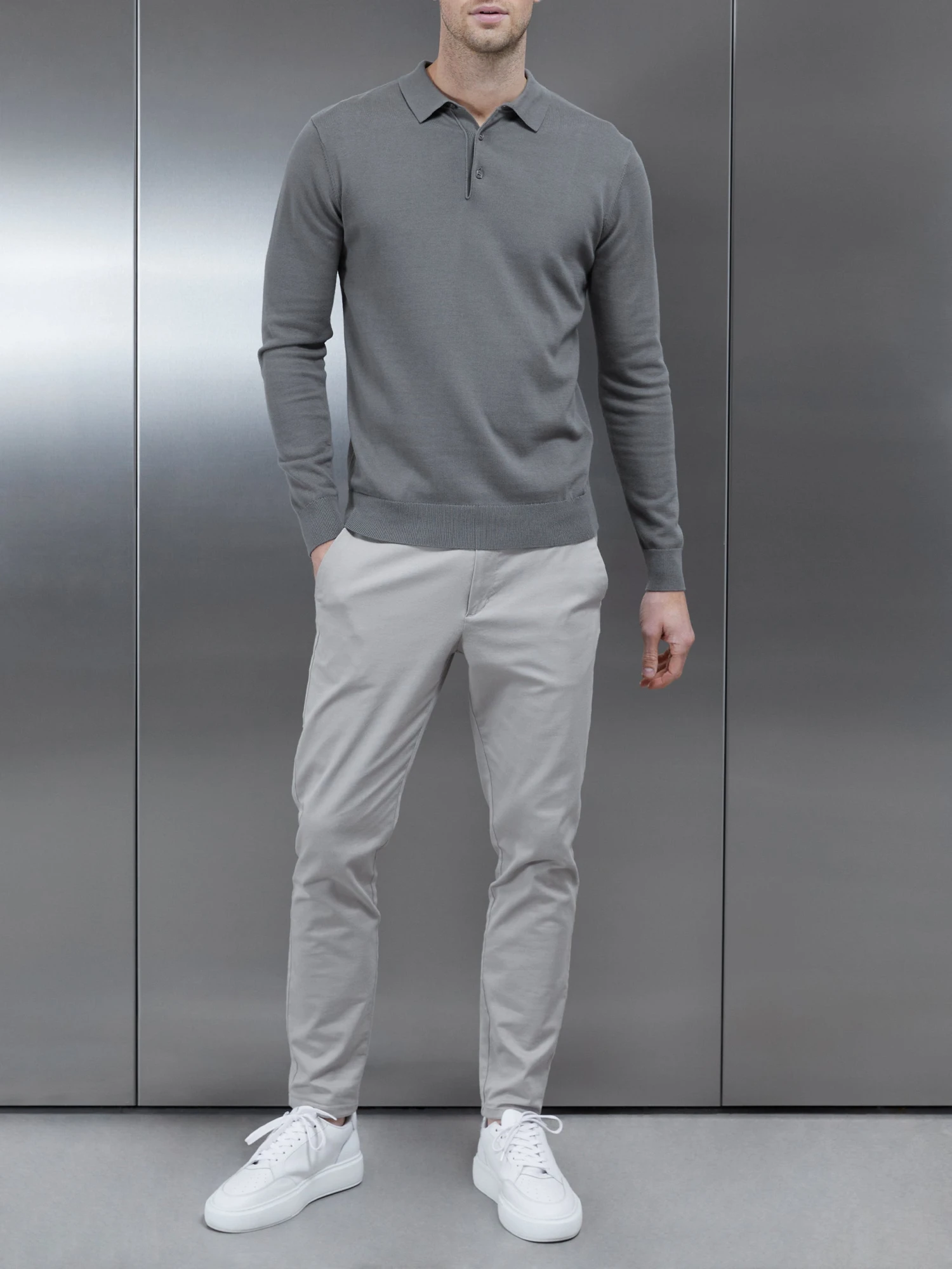 Tailored Chino Trouser In Stone 4 Tailored Chino Trouser In Stone - Image 2