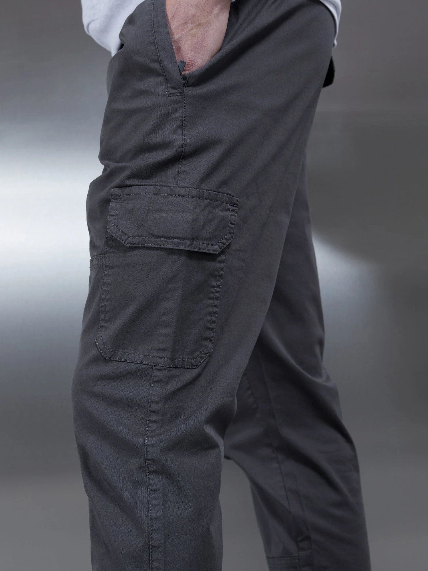 Worker Cargo Pant In Grey 5 Worker Cargo Pant In Grey - Image 3
